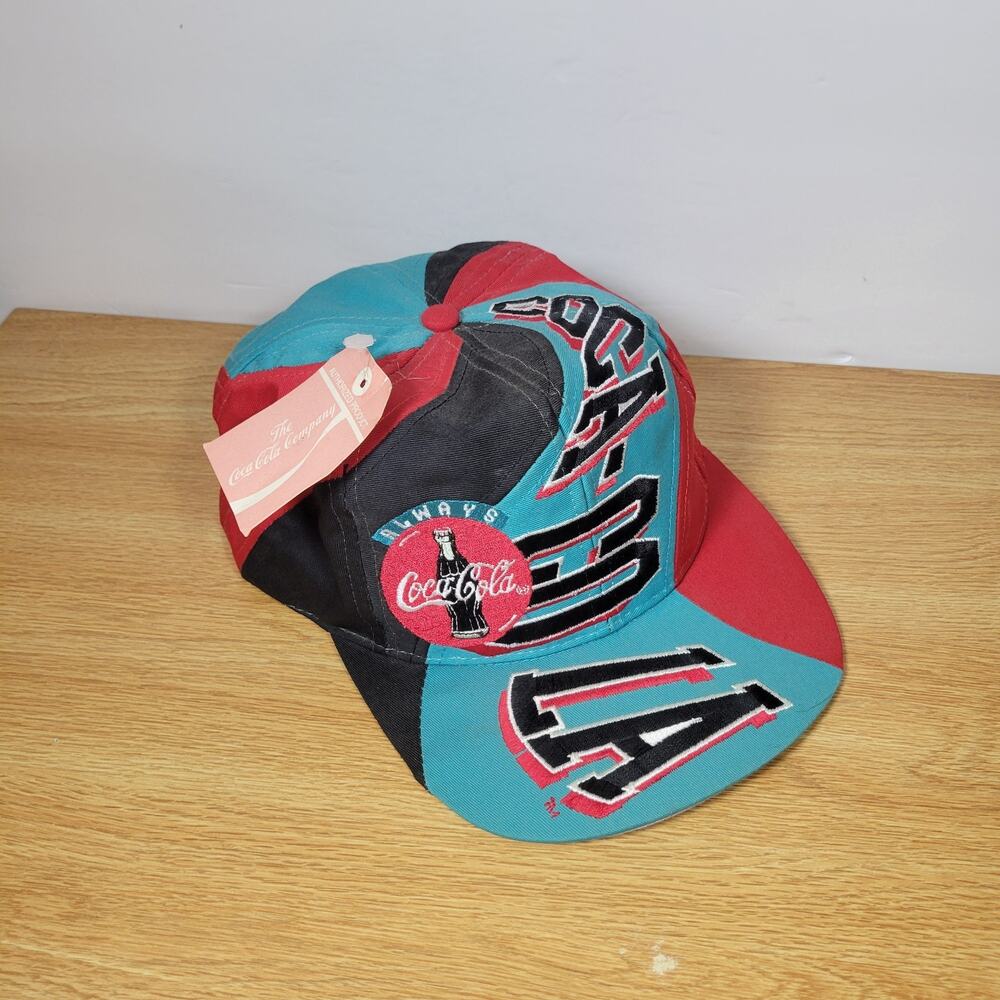 Vintage Rare Coca Cola 1994 Coke Drew Pearson Soda Promo Swirl Hat Snapback